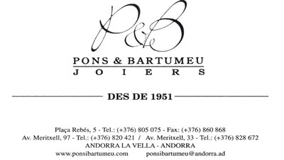 PONTS & BARTUMEU Joiers ANDORRA